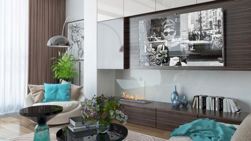 Modern oturma odası tasarımı - iç fikirler fotoğraf