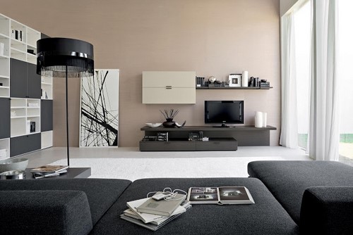 Modern oturma odası tasarımı - iç fikirler fotoğraf