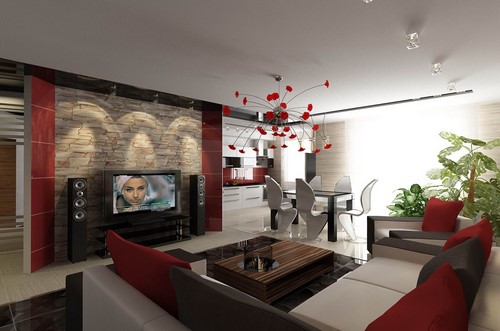 Modern oturma odası tasarımı - iç fikirler fotoğraf