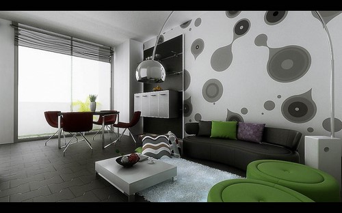 Modern oturma odası tasarımı - iç fikirler fotoğraf