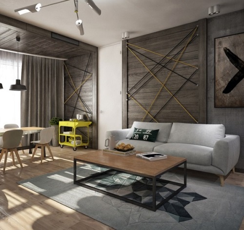 Modern oturma odası tasarımı - iç fikirler fotoğraf
