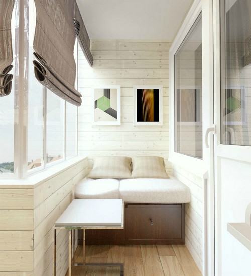 Loggia tasarımı - bir loggia düzenleme fikrinin fotoğrafı