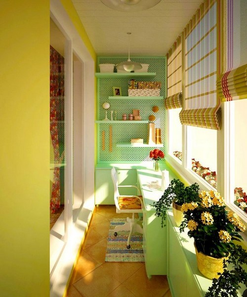 Loggia tasarımı - bir loggia düzenleme fikrinin fotoğrafı