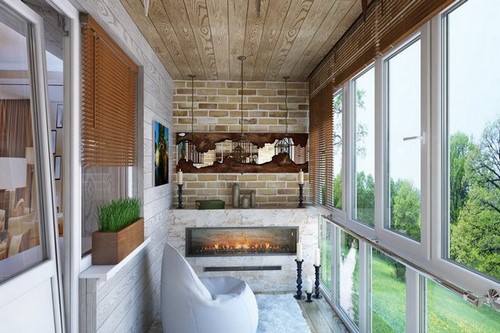 Loggia tasarımı - bir loggia düzenleme fikrinin fotoğrafı