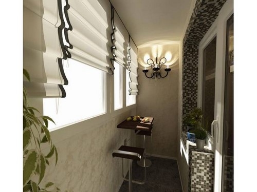 Loggia tasarımı - bir loggia düzenleme fikrinin fotoğrafı