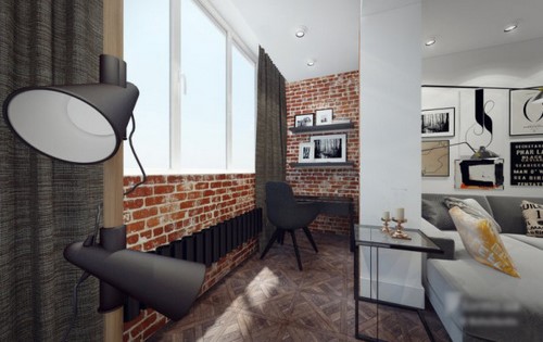 Loggia tasarımı - bir loggia düzenleme fikrinin fotoğrafı