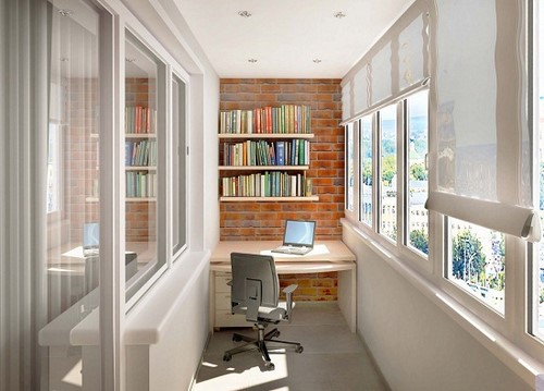 Loggia tasarımı - bir loggia düzenleme fikrinin fotoğrafı