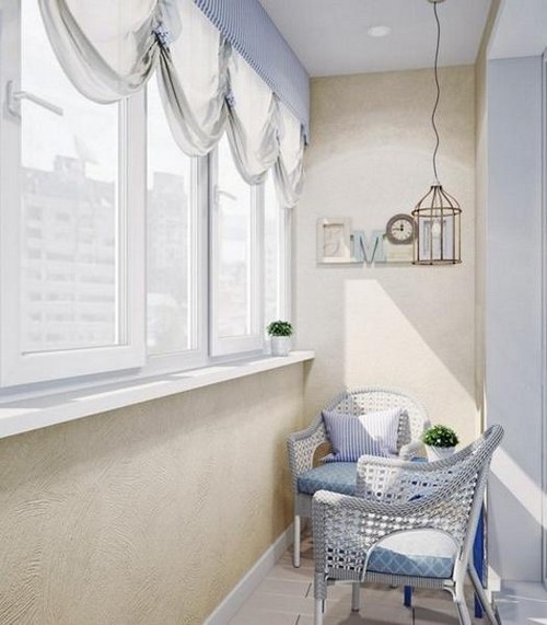 Loggia tasarımı - bir loggia düzenleme fikrinin fotoğrafı