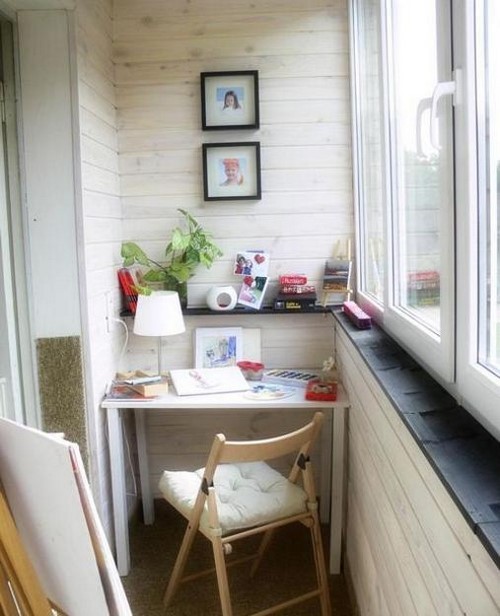 Loggia tasarımı - bir loggia düzenleme fikrinin fotoğrafı