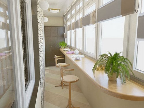 Loggia tasarımı - bir loggia düzenleme fikrinin fotoğrafı