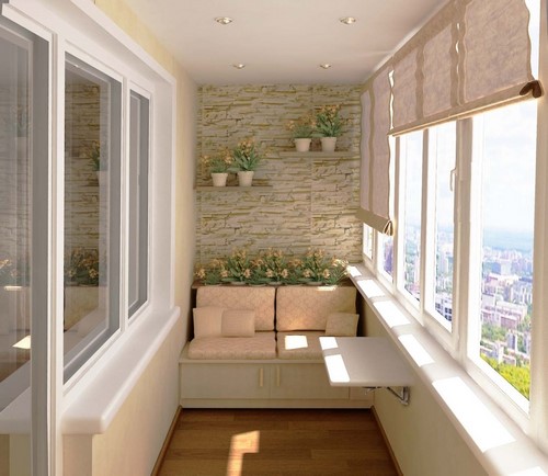 Loggia tasarımı - bir loggia düzenleme fikrinin fotoğrafı