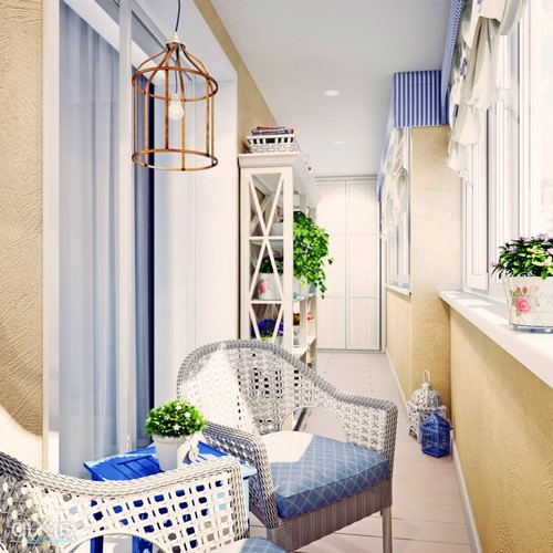 Loggia tasarımı - bir loggia düzenleme fikrinin fotoğrafı