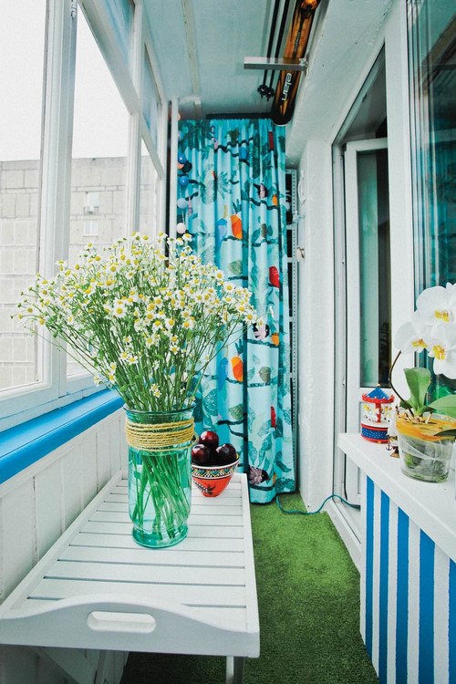 Loggia tasarımı - bir loggia düzenleme fikrinin fotoğrafı