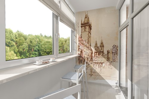 Loggia tasarımı - bir loggia düzenleme fikrinin fotoğrafı