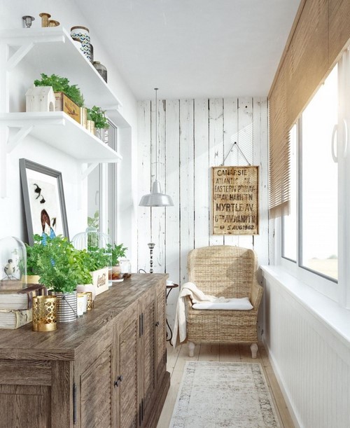 Loggia tasarımı - bir loggia düzenleme fikrinin fotoğrafı