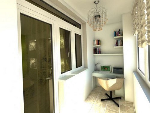 Loggia tasarımı - bir loggia düzenleme fikrinin fotoğrafı