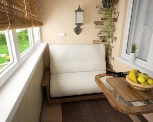 Loggia tasarımı - bir loggia düzenleme fikrinin fotoğrafı