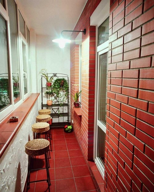 Loggia tasarımı - bir loggia düzenleme fikrinin fotoğrafı