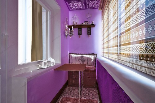 Loggia tasarımı - bir loggia düzenleme fikrinin fotoğrafı