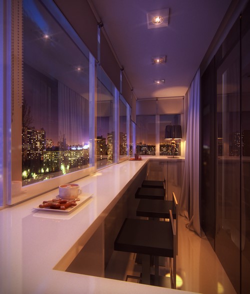 Loggia tasarımı - bir loggia düzenleme fikrinin fotoğrafı