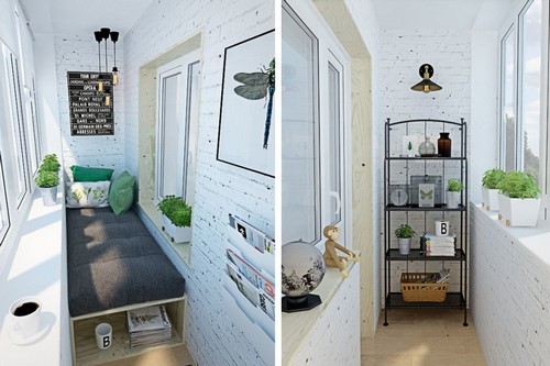Loggia tasarımı - bir loggia düzenleme fikrinin fotoğrafı