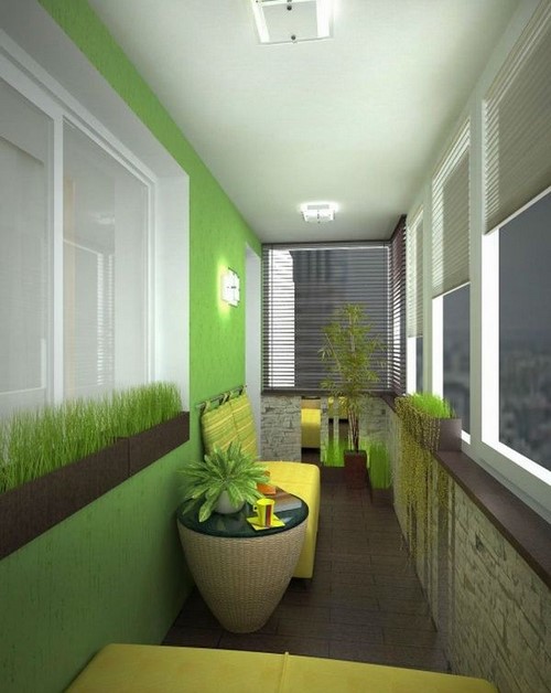 Loggia tasarımı - bir loggia düzenleme fikrinin fotoğrafı