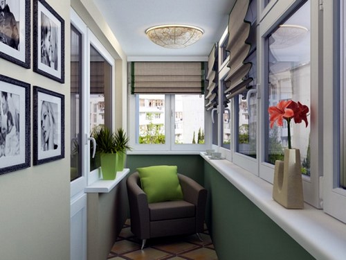 Loggia tasarımı - bir loggia düzenleme fikrinin fotoğrafı