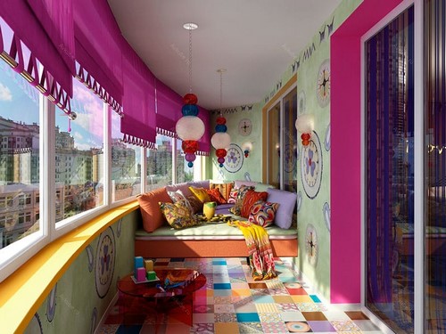Loggia tasarımı - bir loggia düzenleme fikrinin fotoğrafı