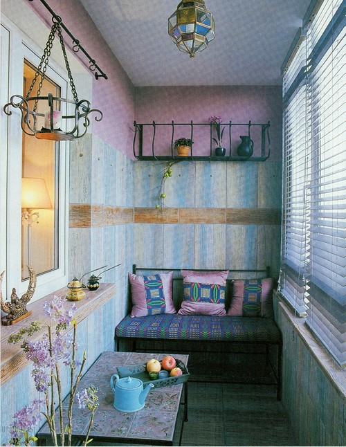 Loggia tasarımı - bir loggia düzenleme fikrinin fotoğrafı