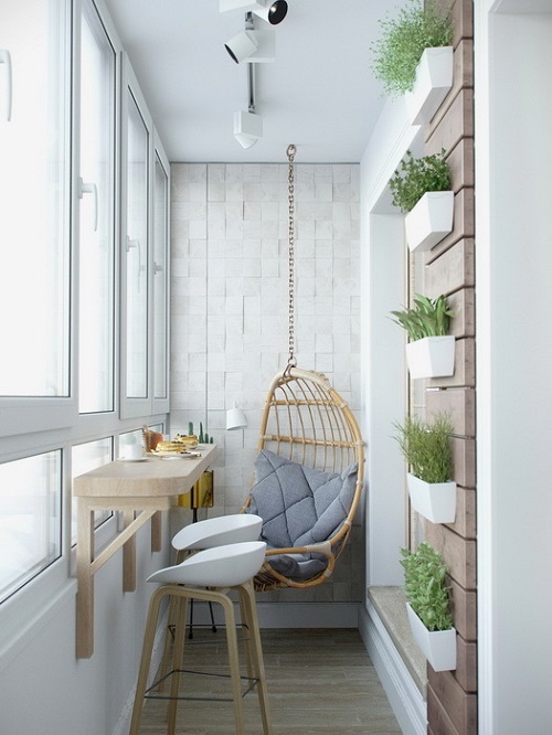 Loggia tasarımı - bir loggia düzenleme fikrinin fotoğrafı
