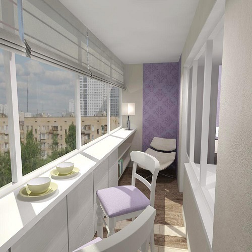 Loggia tasarımı - bir loggia düzenleme fikrinin fotoğrafı