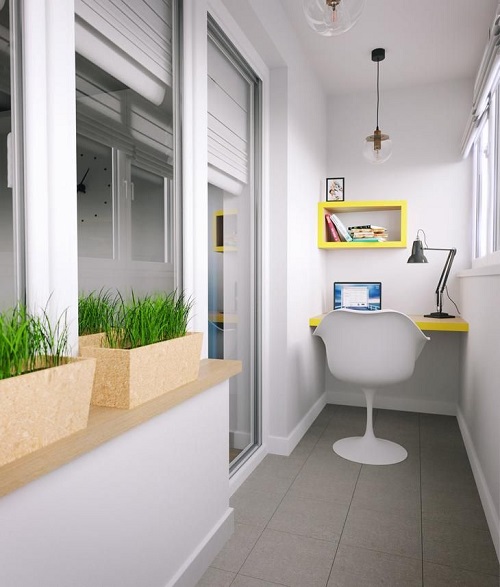 Loggia tasarımı - bir loggia düzenleme fikrinin fotoğrafı