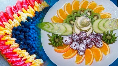 Festival masanın üzerine dilimleme meyve - inanılmaz fotoğraf fikirleri