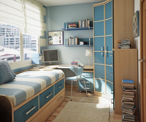 Erkekler, fotoğraflar, fikirler için bir çocuk odasının şık tasarımı