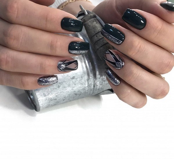 Lussuosa manicure nera 2025-2026 - tendenze della moda e novità