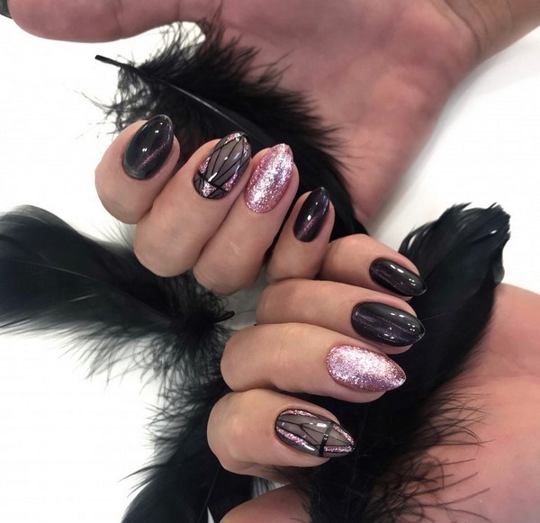 Lussuosa manicure nera 2025-2026 - tendenze della moda e novità